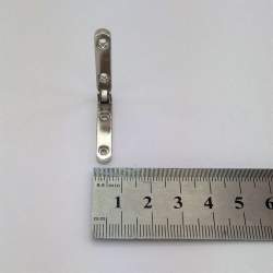 Петля врезная с ограничителем 6*30 мм, серебро