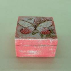 Шкатулка мини «Розовая бабочка»