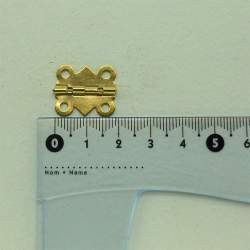 Петля фигурная 20*17 мм полуоборотная золото